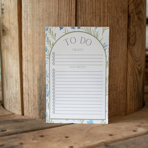 Blue Floral - To Do Notepad by Still Magnolia, stationery detail photo 3