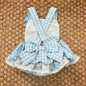 Blue Skirted Bunny Bubble by Seven Lantern Lane, children's boutique clothing detail photo 10