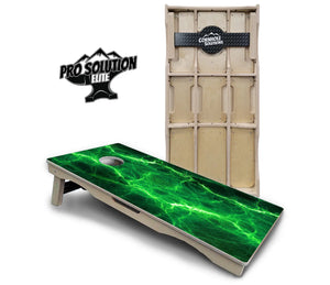 Blue & Green Lightning Cornhole Boards - Pro Solution Elite Series by Cornhole Solutions, custom cornhole board detail photo 7