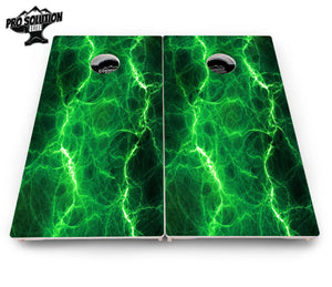 Blue & Green Lightning Cornhole Boards - Pro Solution Elite Series by Cornhole Solutions, custom cornhole board detail photo 10