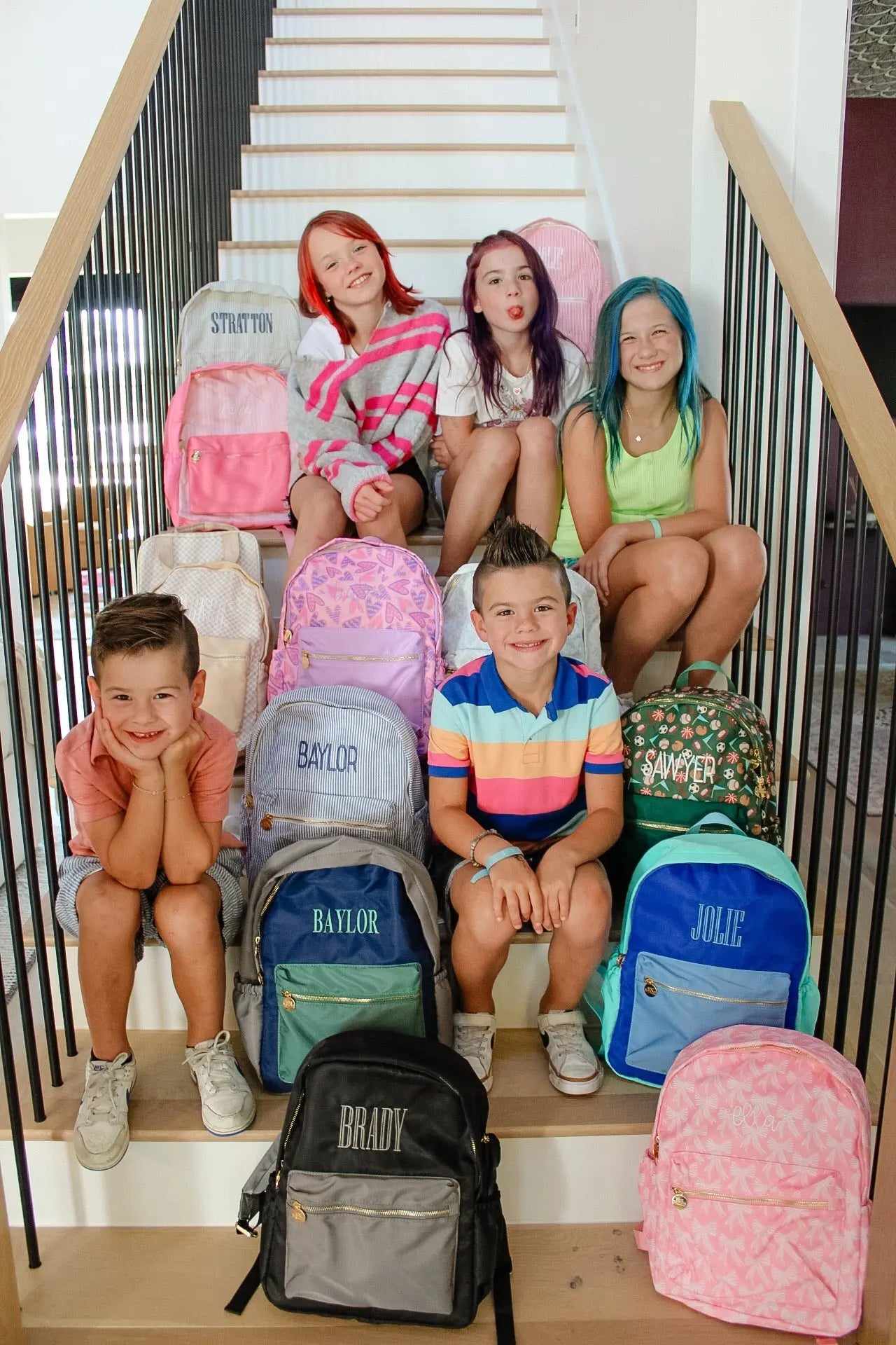Blue + Teal Colorblock Backpack KenzKustomz