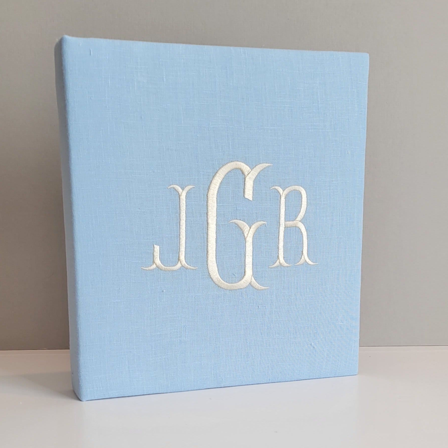 Baby Memory Book - Blue Linen (w/o Bow) by AP Creations in Tuscaloosa, paper gift main product photo