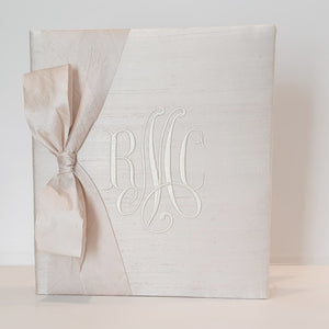 Baby Memory Book - Blush Silk (w/ SILK Bow)