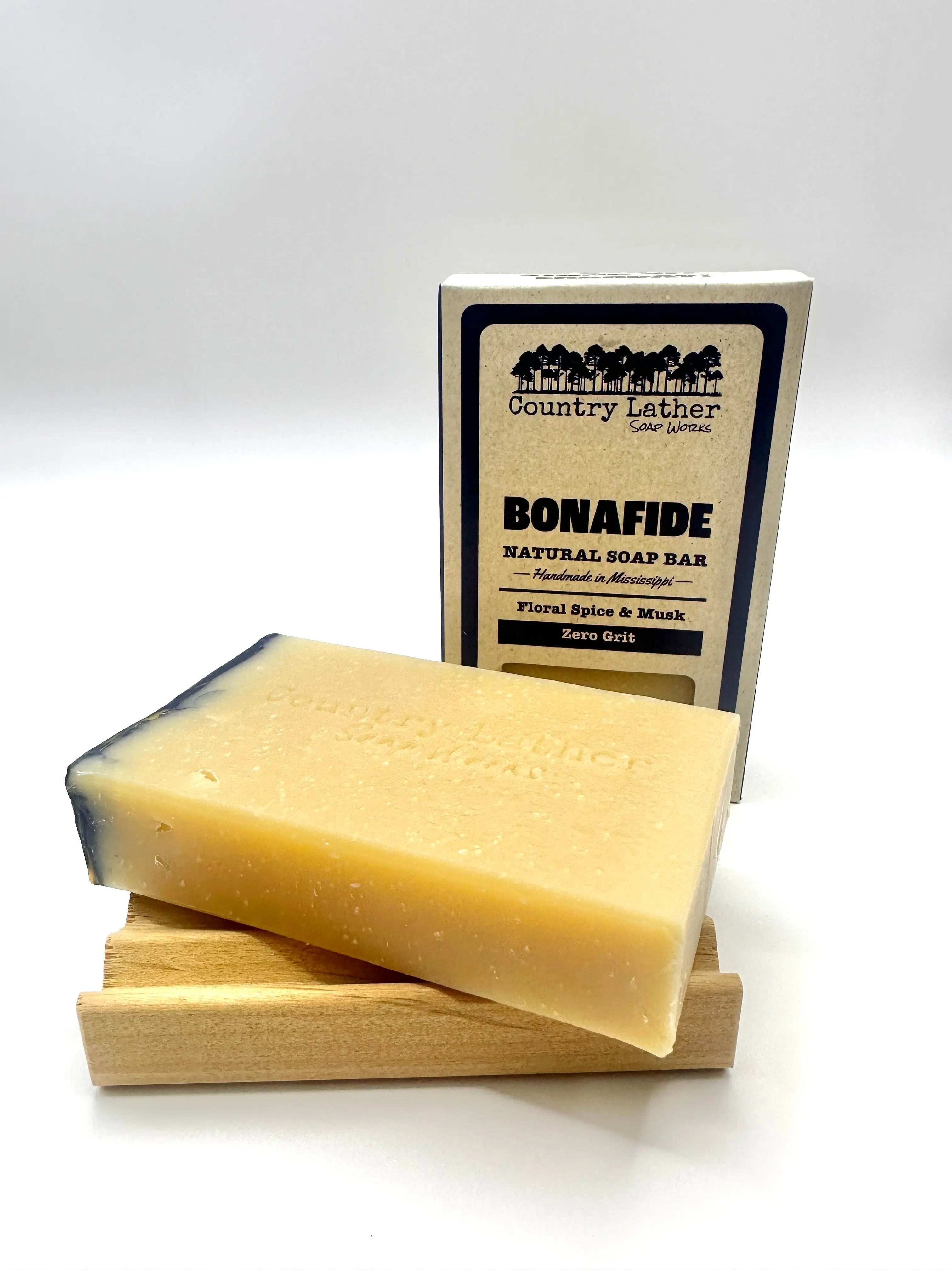 Bonafide Soap Bar - Country Lather Unisex Goat Milk Bar with Kaolin Clay Country Lather Soap Works