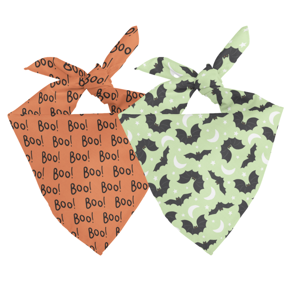 Boo & Bats Reversible Dog Bandana by Dog Bandana Co.