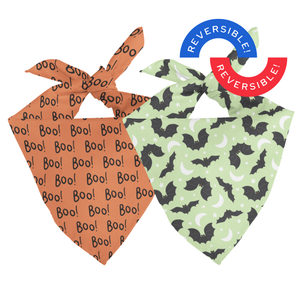 Boo & Bats Reversible Dog Bandana by Dog Bandana Co., product view 2