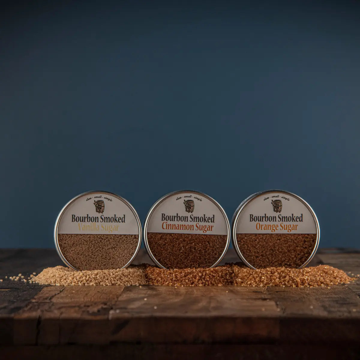 Bourbon Smoked Sugars Trio - Orange, Vanilla, Cinnamon by Bourbon Barrel Foods, sugar & sweeteners detail photo 3