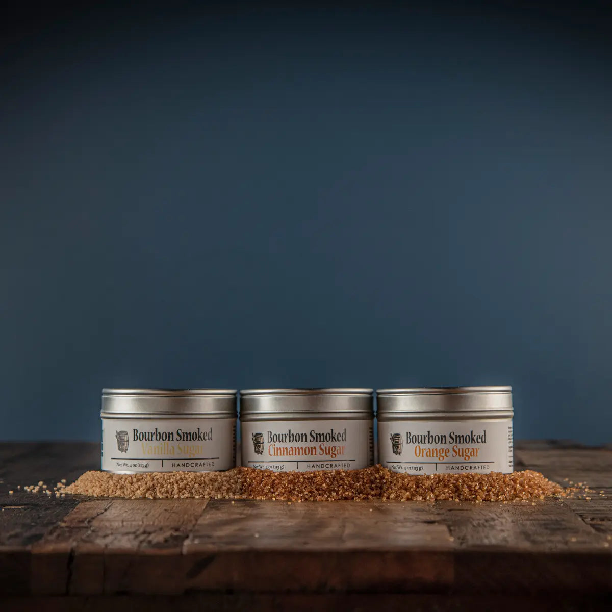 Bourbon Smoked Sugars Trio - Orange, Vanilla, Cinnamon by Bourbon Barrel Foods, sugar & sweeteners detail photo 4