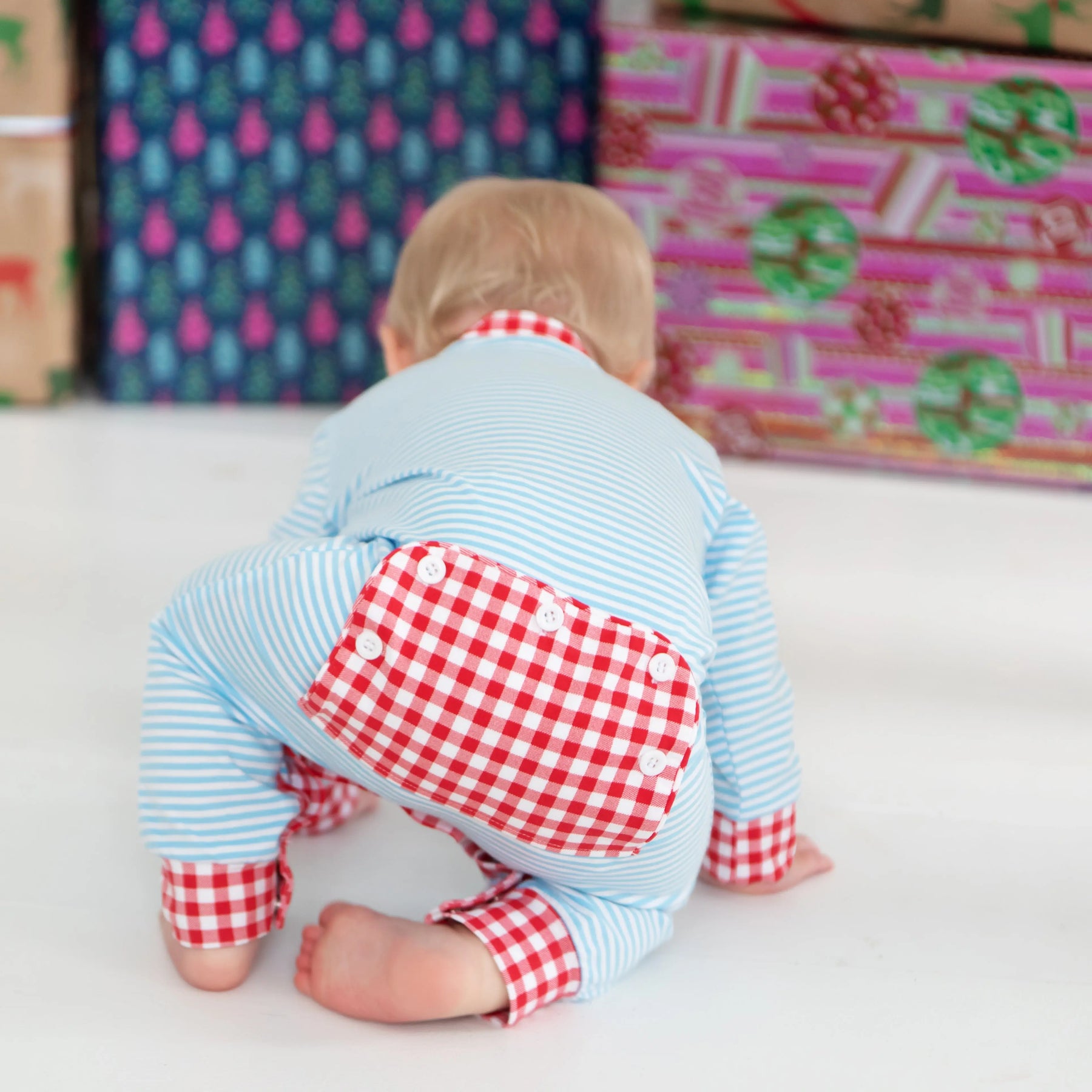 Boys Cookies For Santa Romper by Seven Lantern Lane, Southern lifestyle apparel detail photo 4