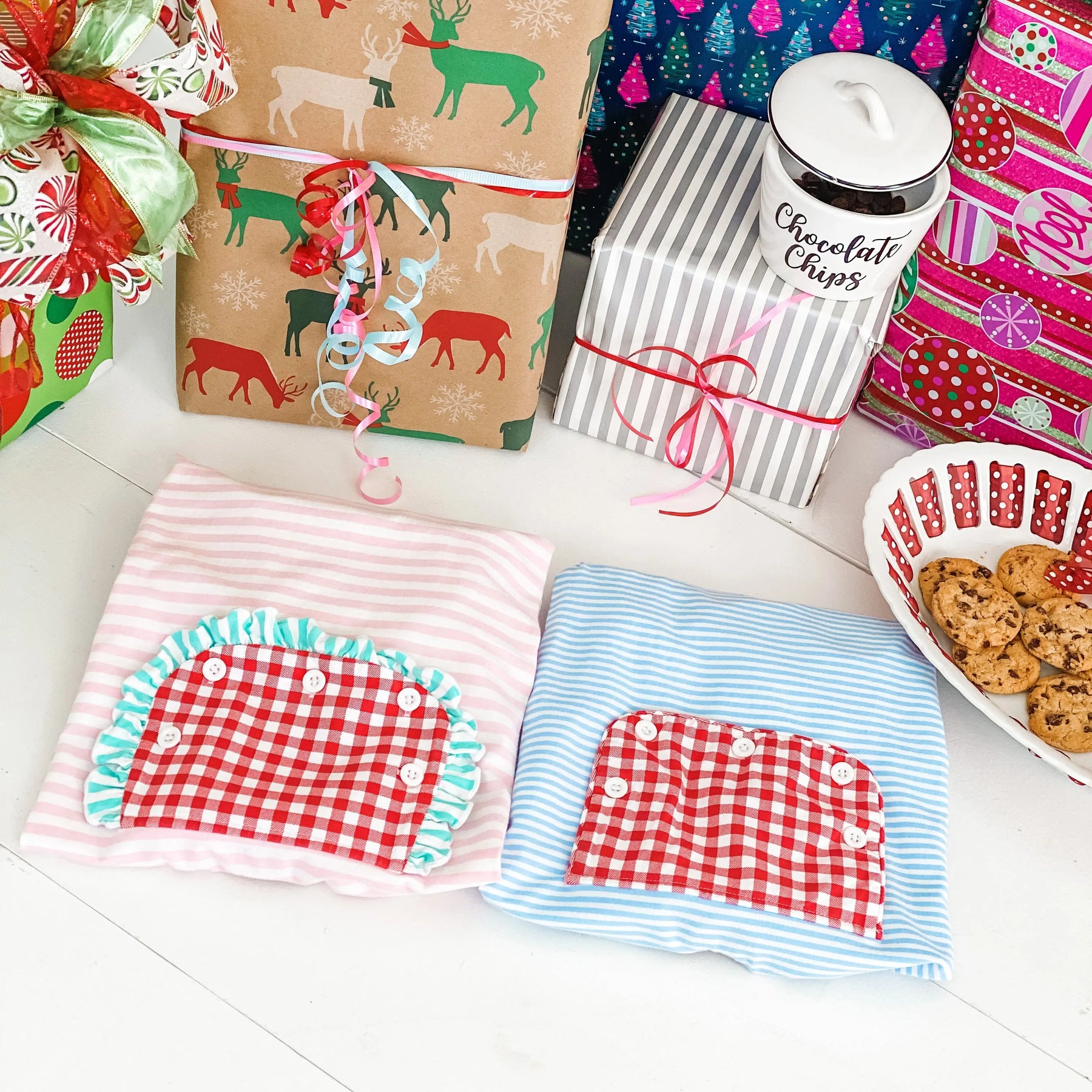 Boys Cookies For Santa Romper by Seven Lantern Lane, Southern lifestyle apparel detail photo 15