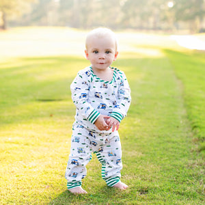Boys Fairway Golf Romper by Seven Lantern Lane, Southern lifestyle apparel detail photo 4