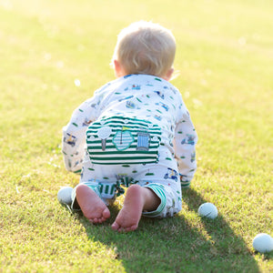 Boys Fairway Golf Romper by Seven Lantern Lane, Southern lifestyle apparel detail photo 8