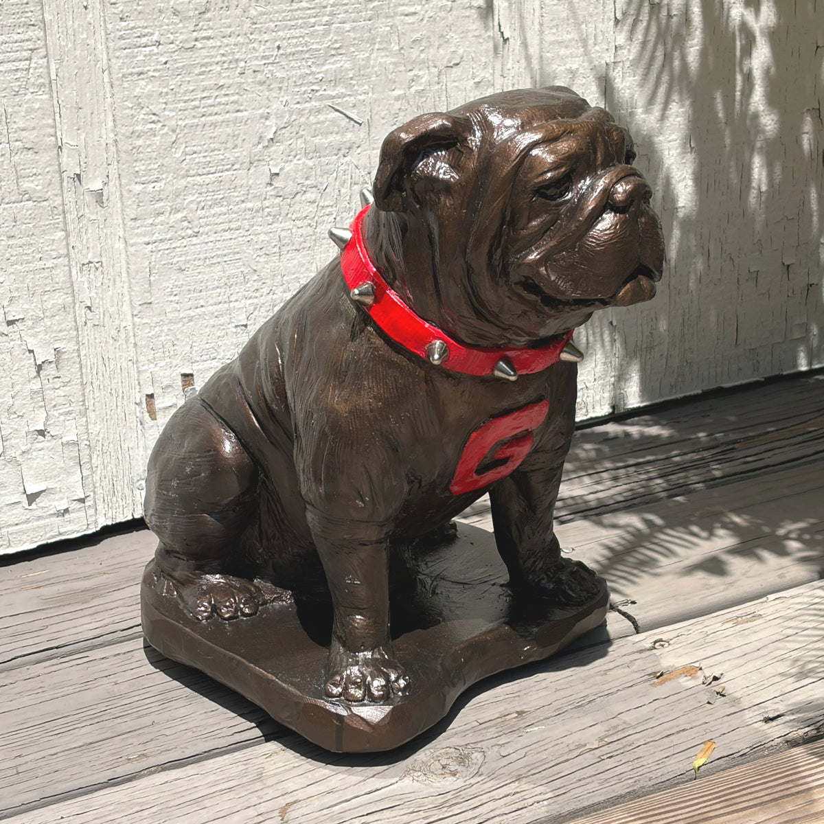 Georgia Bulldogs Bronzed UGA Mascot Garden Statue alternate view 2