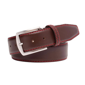 Brown Smooth Italian Calf Leather Belt by Roger Ximenez: Bespoke Belts and Leather Accessories, handmade leather goods detail photo 2