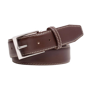 Brown Smooth Italian Calf Leather Belt by Roger Ximenez: Bespoke Belts and Leather Accessories, handmade leather goods detail photo 4