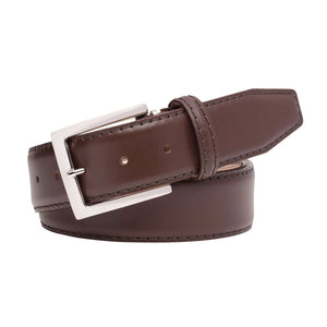 Brown Smooth Italian Calf Leather Belt by Roger Ximenez: Bespoke Belts and Leather Accessories, handmade leather goods detail photo 5