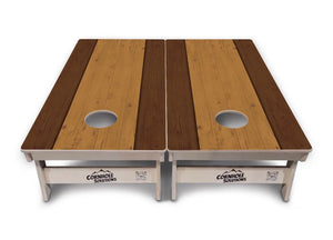 Brown Two Tone Planks Cornhole Boards - Professional Tournament Series Cornhole Solutions