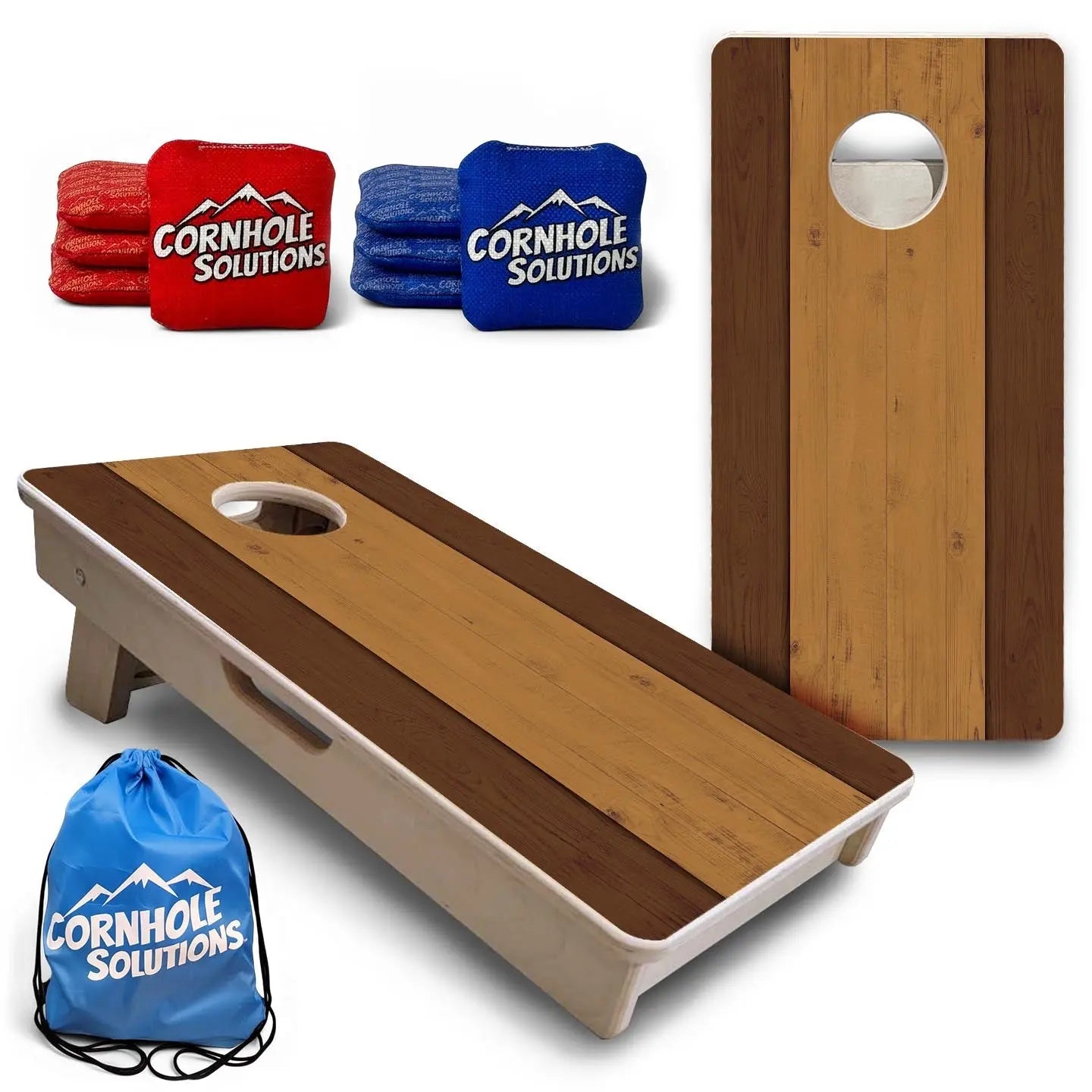 Brown Two Tone Planks - Mini or Vacation Size Cornhole Boards Cornhole Solutions