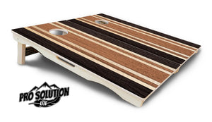 Brown Two Tone Stripes Cornhole Boards - Pro Solution Lite Series by Cornhole Solutions, custom cornhole board detail photo 4