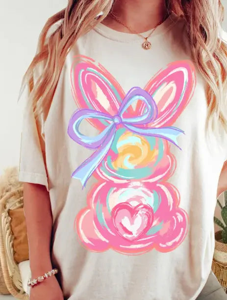 Brushstroke Easter Bunny Shirt Southern Backroad Tees LLC