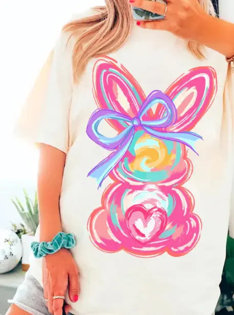 Brushstroke Easter Bunny Shirt Southern Backroad Tees LLC