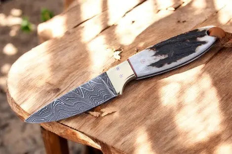 Buckaroo Western Cutlery Knife - Custom Handmade Damascus Steel Damascus Knife Store