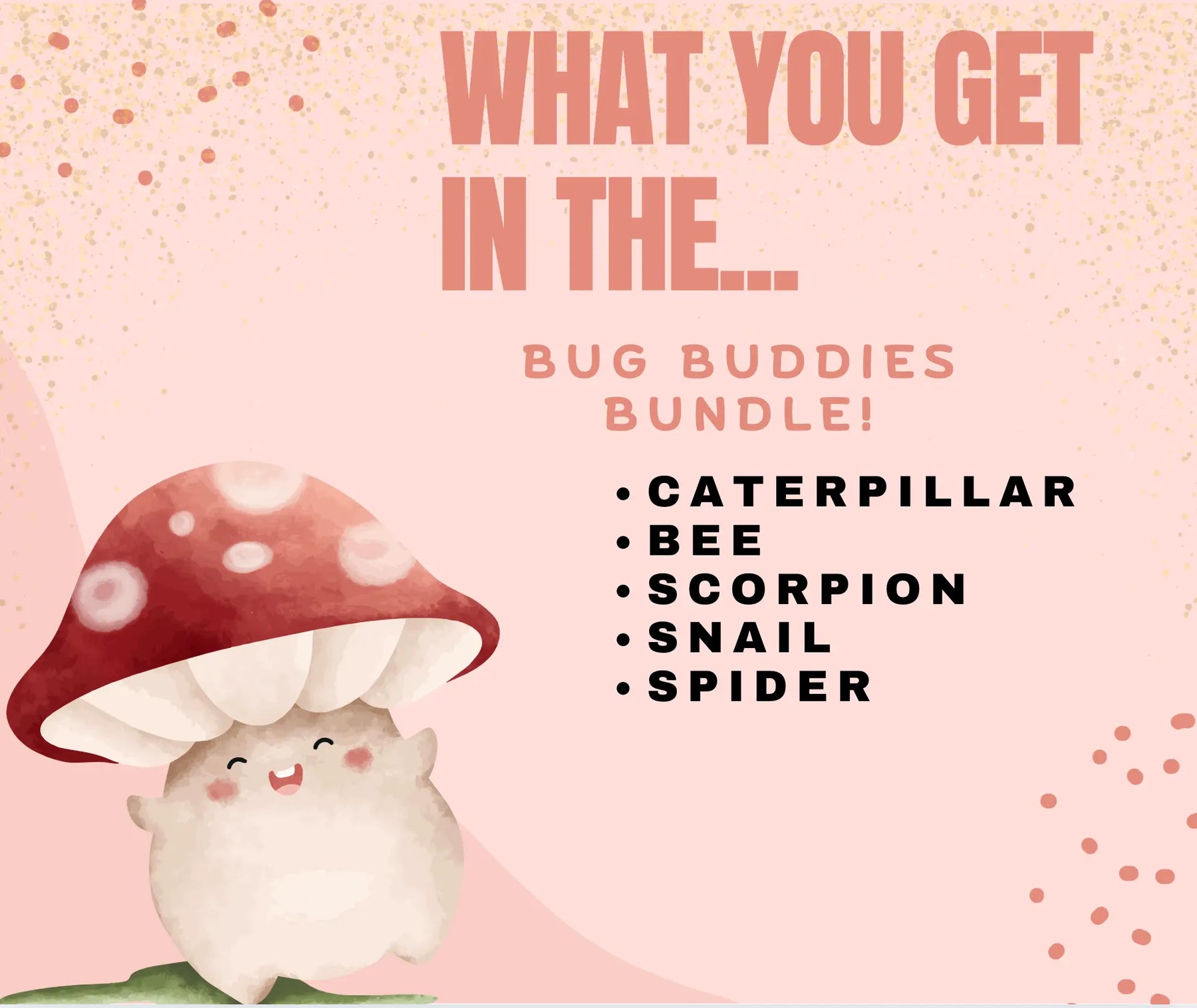 Bug Buddies Fidget Bundle: Bee, Caterpillar, Scorpion, Snail & Spider. Sensory Fidget Toys for stress relief by Main Street Collective