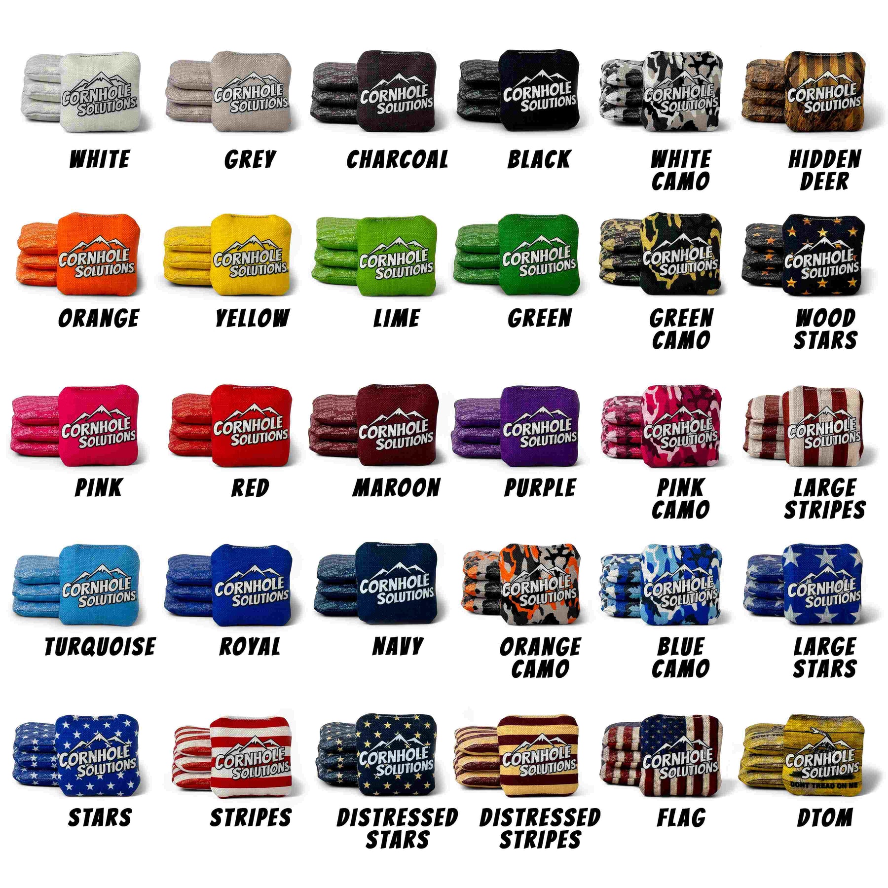 Bulk Custom Mini Cornhole Bags – 5 Sets of 8 (40 Total Bags) Cornhole Solutions