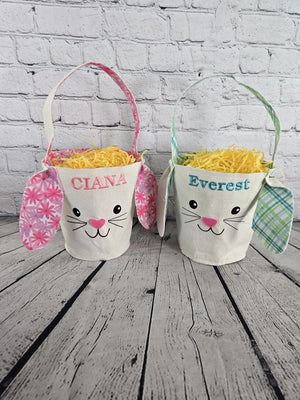 Bunny Face Personalized Easter Bag by EverLee Creations, handmade leather goods main product photo