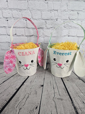 Bunny Face Personalized Easter Bag by EverLee Creations, handmade leather goods detail photo 11