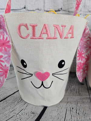 Bunny Face Personalized Easter Bag by EverLee Creations, handmade leather goods detail photo 12