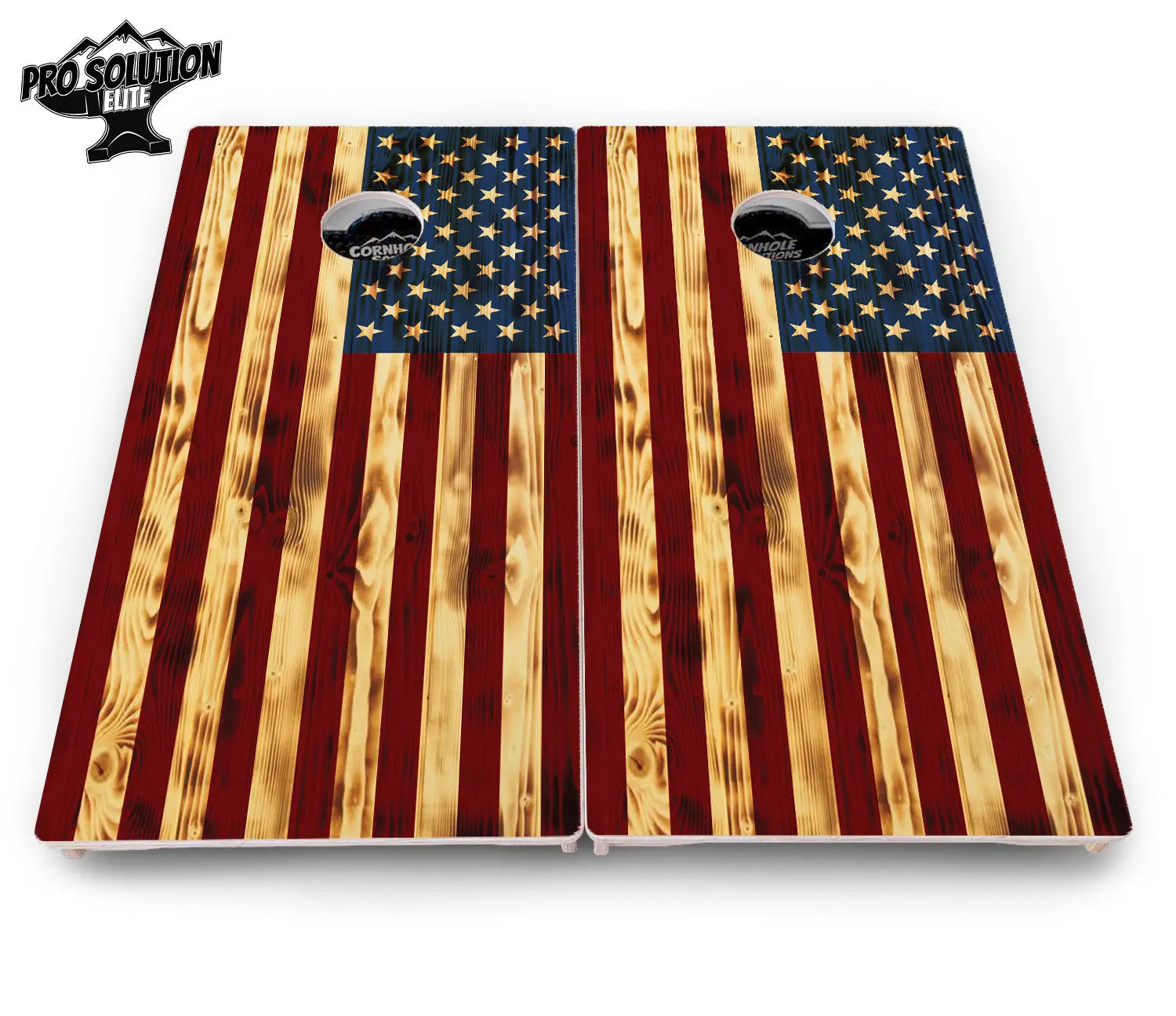 Burnt Color Flag Cornhole Boards - Pro Solution Elite Series by Cornhole Solutions, custom cornhole board detail photo 4