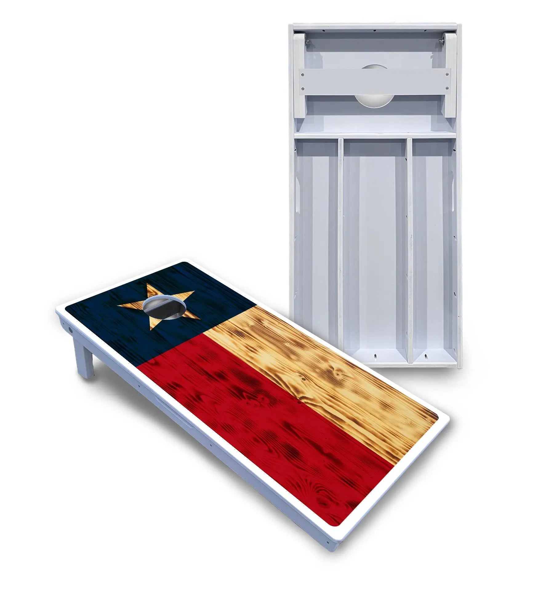 Burnt Texas Flag Cornhole Boards - All Weather Series Cornhole Solutions