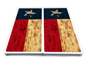 Burnt Texas Flag Cornhole Boards - All Weather Series by Cornhole Solutions, custom cornhole board detail photo 4