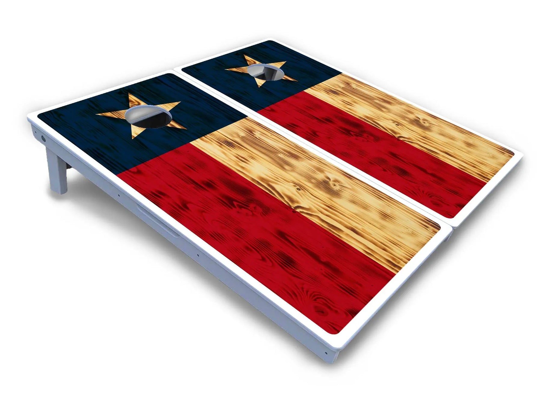 Burnt Texas Flag Cornhole Boards - All Weather Series by Cornhole Solutions, custom cornhole board detail photo 5
