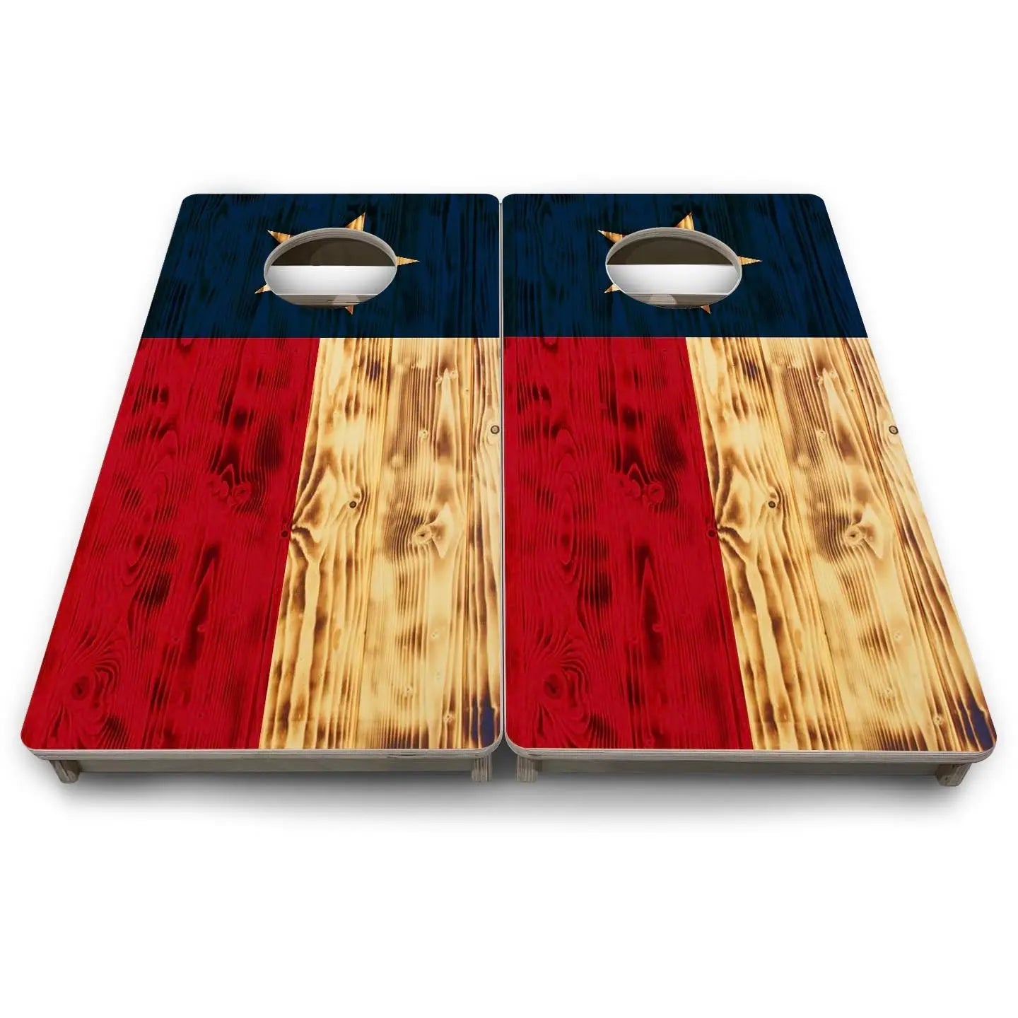 Burnt Texas Flag - Mini or Vacation Cornhole Boards by Cornhole Solutions, custom cornhole board detail photo 9