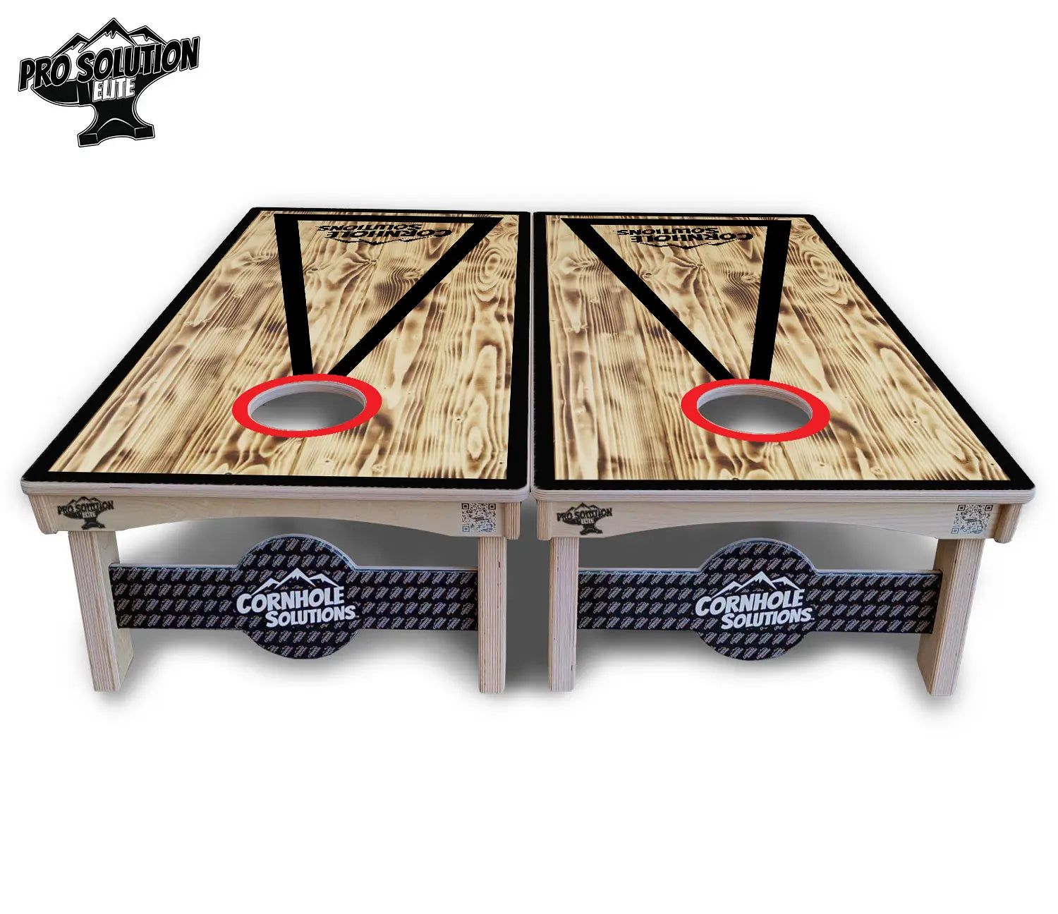 Burnt Triangle Cornhole Boards - Pro Solution Elite Series by Cornhole Solutions, custom cornhole board detail photo 3