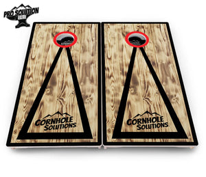 Burnt Triangle Cornhole Boards - Pro Solution Elite Series by Cornhole Solutions, custom cornhole board detail photo 4