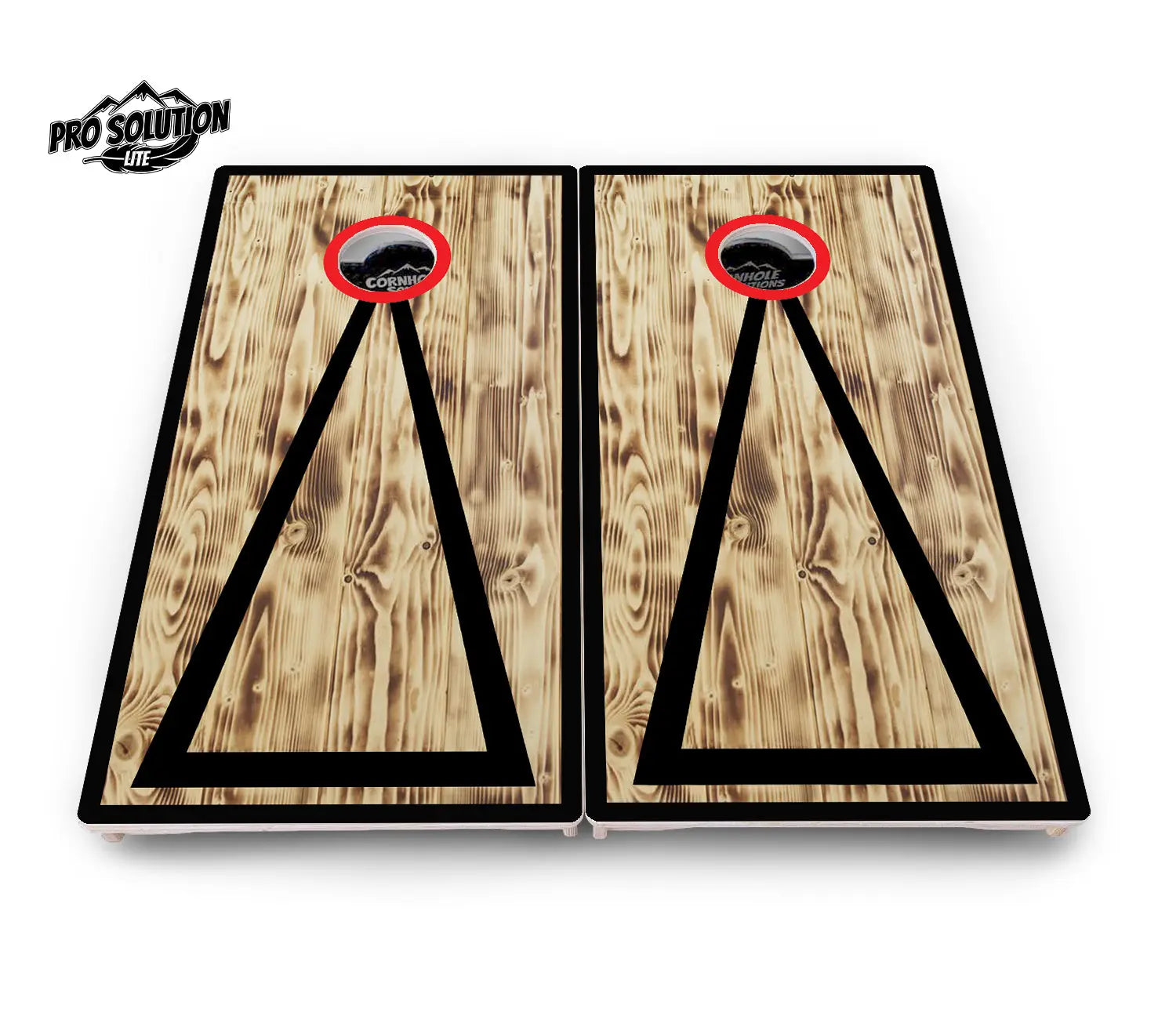 Burnt Triangle Cornhole Boards - Pro Solution Lite Series by Cornhole Solutions, custom cornhole board detail photo 3