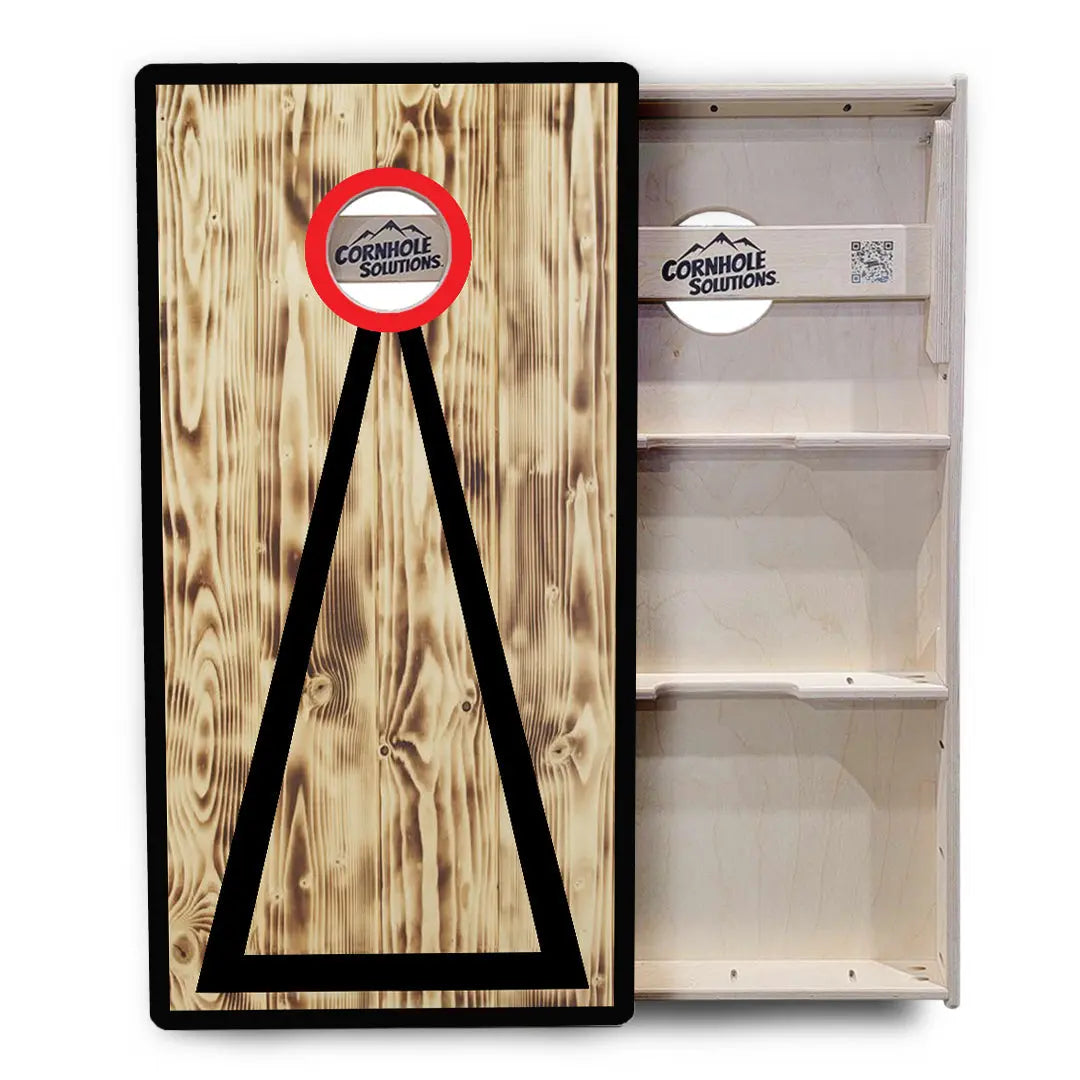 Burnt Triangle Cornhole Boards - Professional Tournament Series by Cornhole Solutions, custom cornhole board detail photo 3