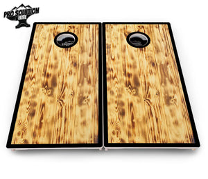 Burnt Wood Black Border Cornhole Boards - Pro Solution Elite Series by Cornhole Solutions, custom cornhole board detail photo 4