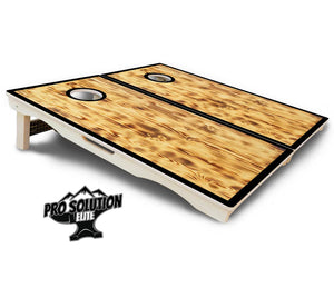 Burnt Wood Black Border Cornhole Boards - Pro Solution Elite Series by Cornhole Solutions, custom cornhole board detail photo 5