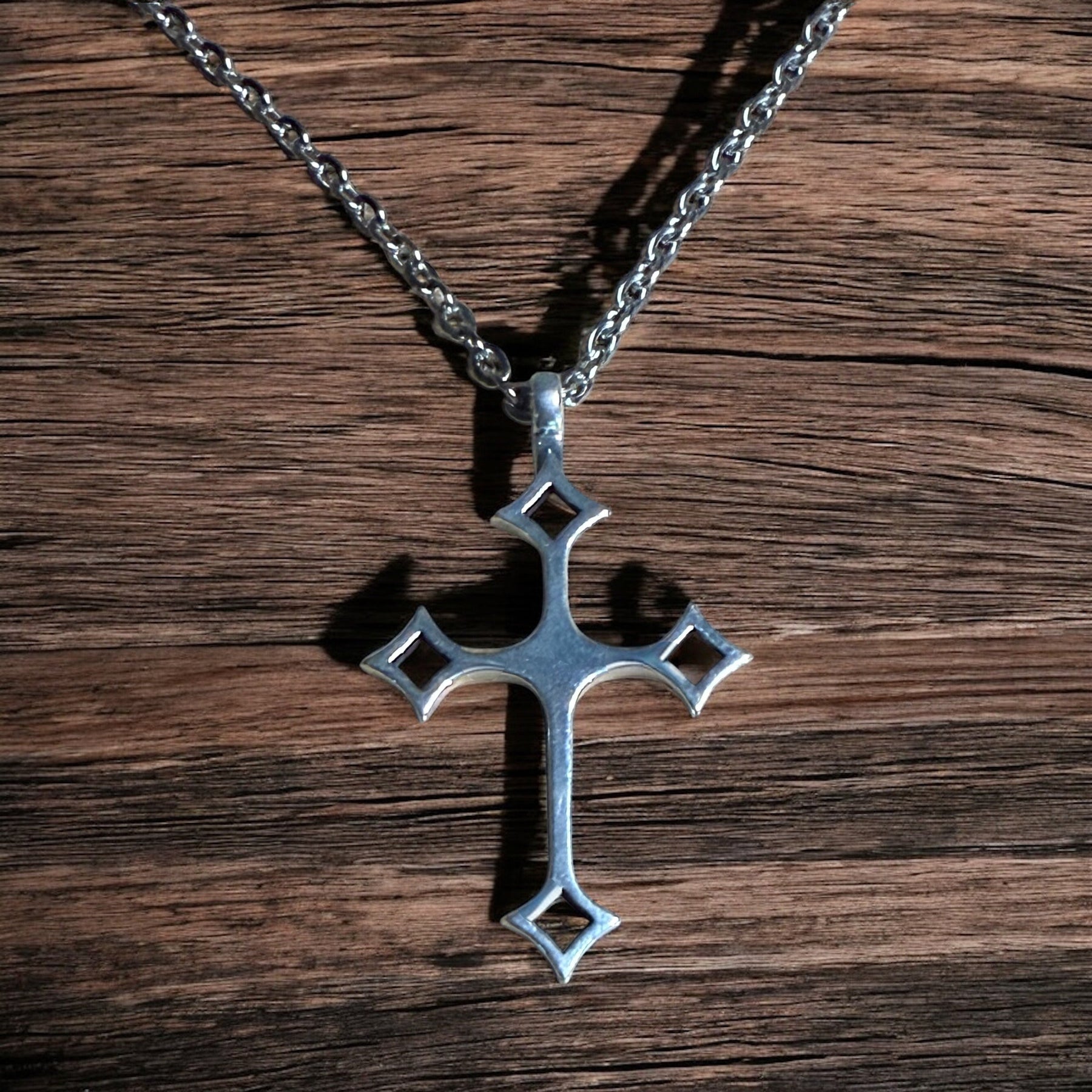 Gothic Medieval Cross Necklace - Sterling Silver by Forged By Fire — view 2 of 7