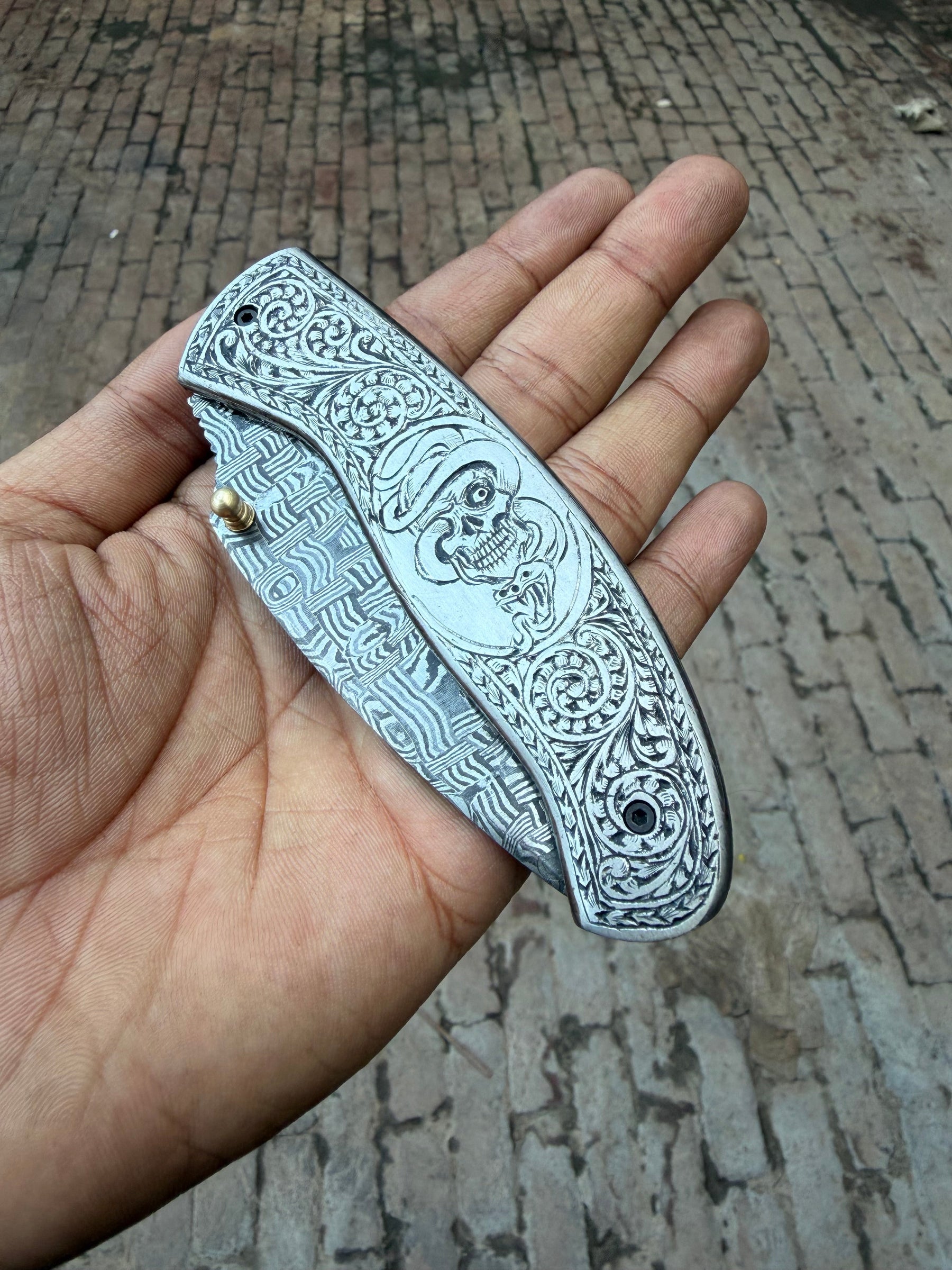 Obsidian Mosaic Folder Knife product detail, view 6