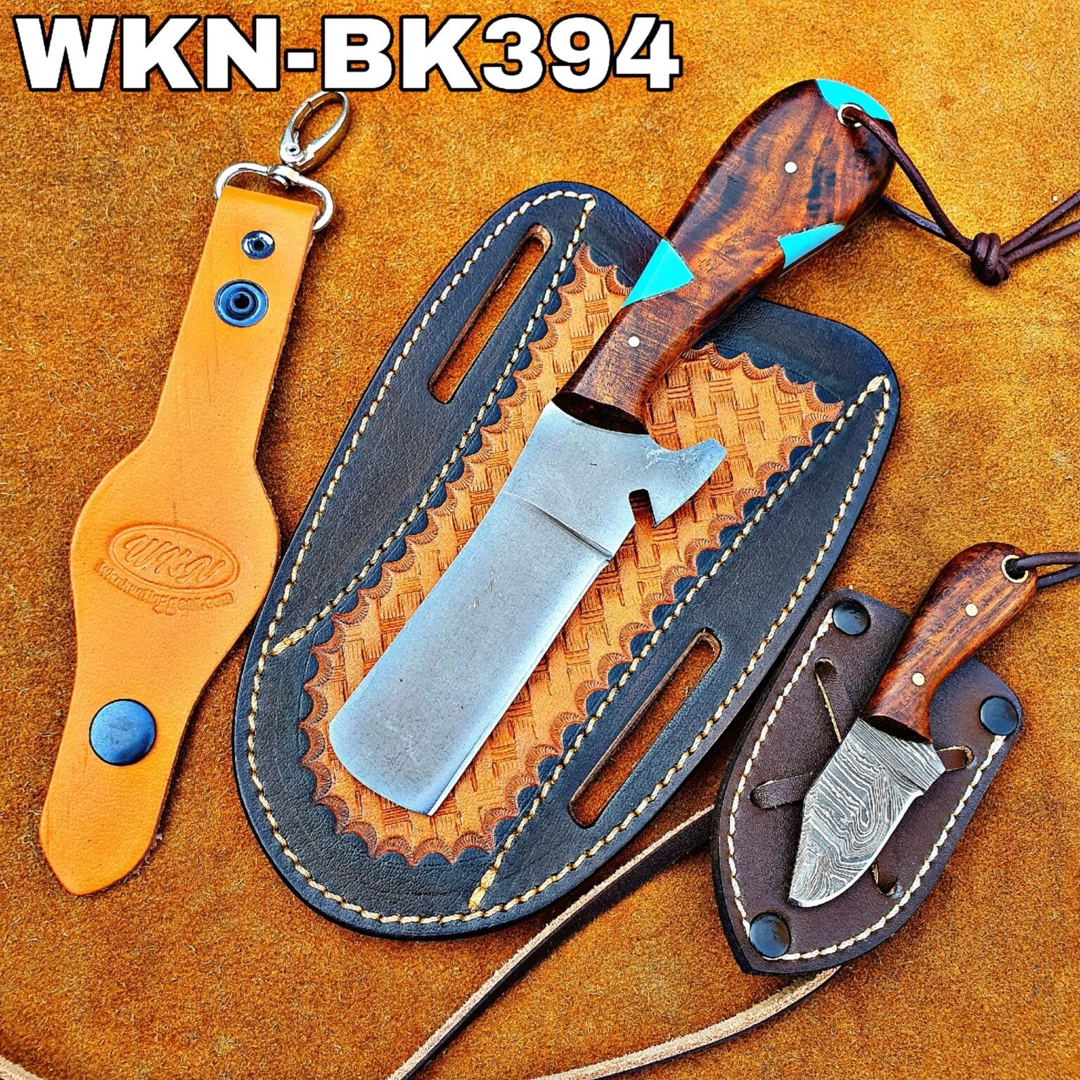 Rosewood Handle Bull Cutter Knife Set by Divine Knives