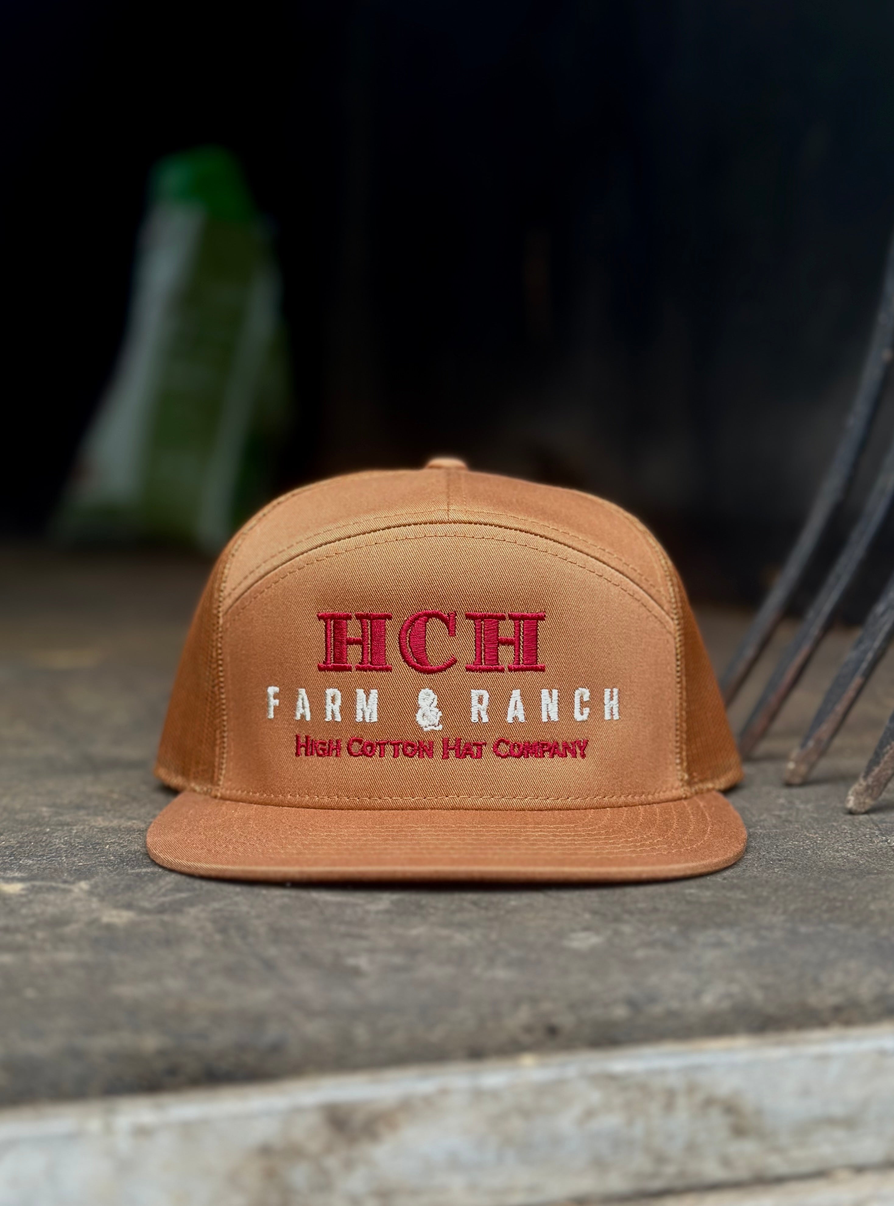 HCH Farm & Ranch 7-Panel Hat by High Cotton Hat Co in Texas