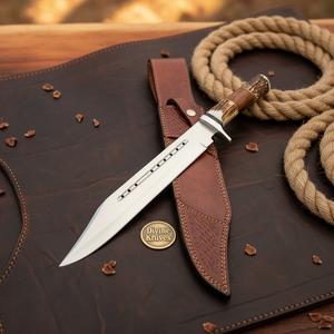 Antler Fuller Blade Rambo Bowie with Antler Rugged Handle