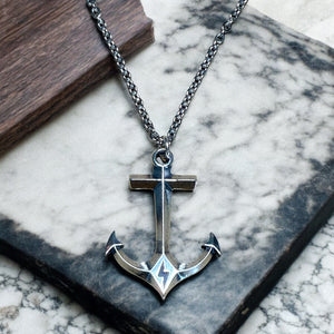 Hold Fast Anchor Necklace - Sterling Silver Christian necklace by Forged By Fire - additional view 2