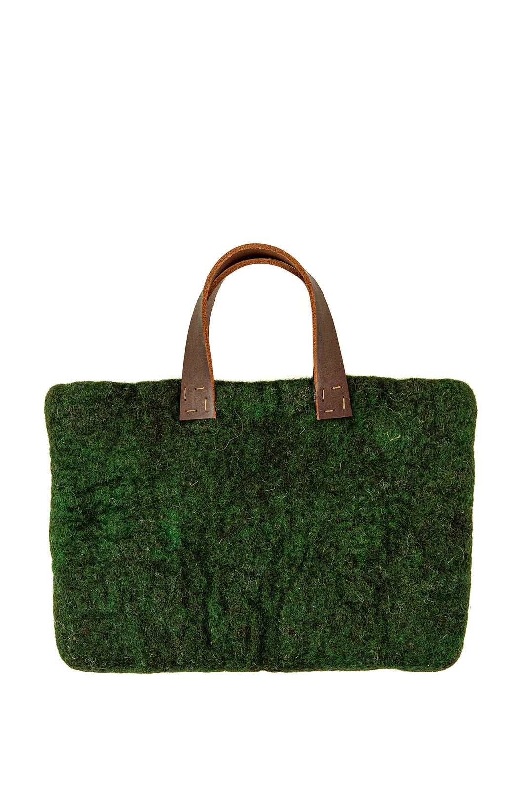 Forest Green Classic Carryall handmade wool bag by Comfy Bear Home product image 1