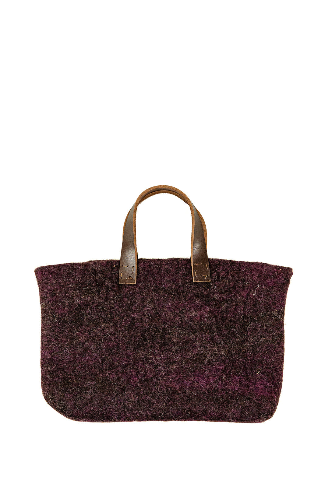 Burgundy and Charcoal Classic Carryall handmade wool bag by Comfy Bear Home product image 1